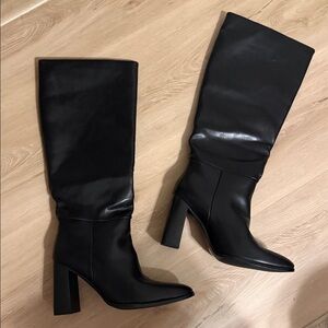 Elegant Black Heeled Boots